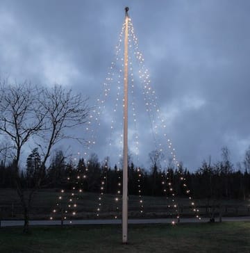 LED-flaggstångsbelysning Jul Crispy Ice White 7 m 360 ljus - Svart / Isvit - Belysning & el - Utomhusbelysning - Flaggstångsbelysning