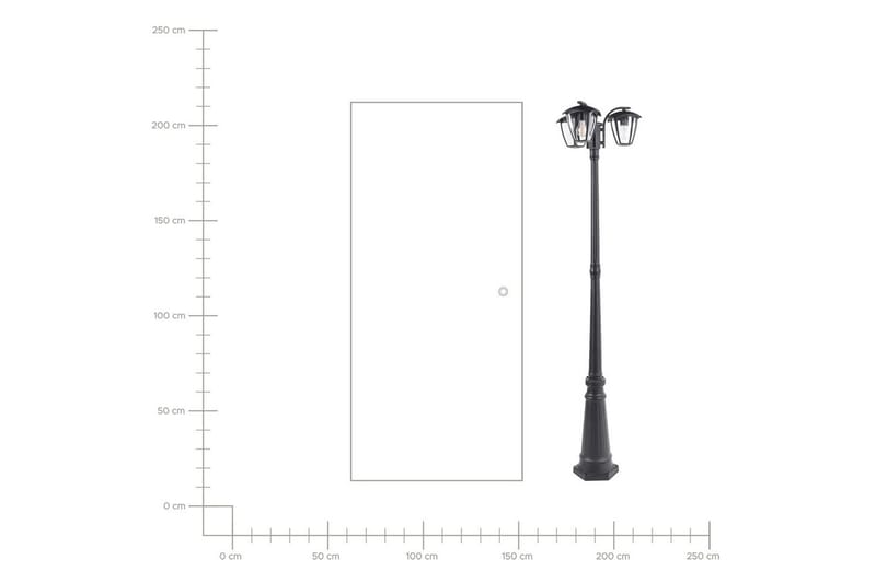 Lemro Lyktstolpe 199 cm - Svart - Belysning & el - Utomhusbelysning - Stolplykta