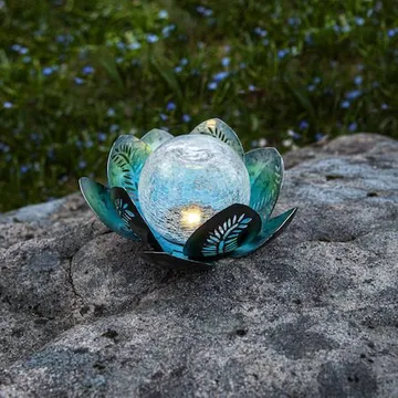 Lilly Solcellsdekoration 24 cm - silverblå/transparent - Belysning & el - Utomhusbelysning - Solcellslampa & solcellsbelysning