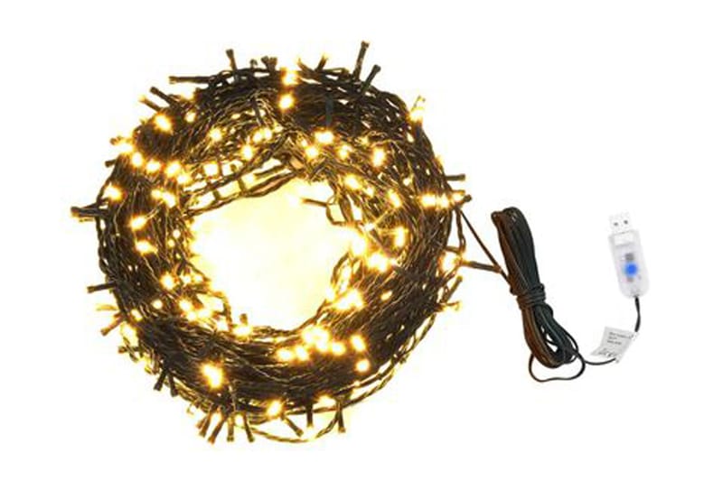 Ljusslinga med 400 LED 40 m 8 ljuseffekter varmvit - be Basic - Belysning & el - Utomhusbelysning - Ljusslinga utomhus