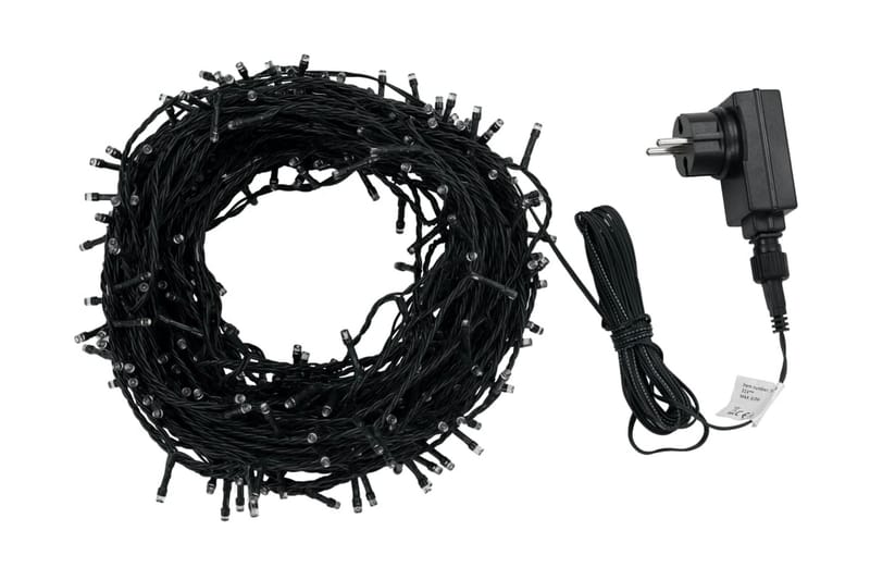 Ljusslinga med 600 LED 60 m 8 ljuseffekter IP44 varmvit - Svart - Belysning & el - Utomhusbelysning - Ljusslinga utomhus