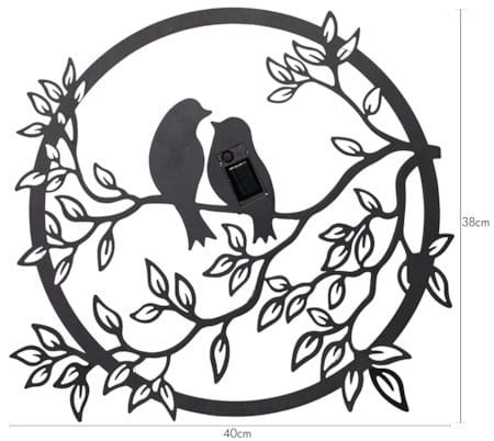 Love Birds Solcellsdekoration 40 cm - svart - Belysning & el - Utomhusbelysning - Solcellslampa & solcellsbelysning