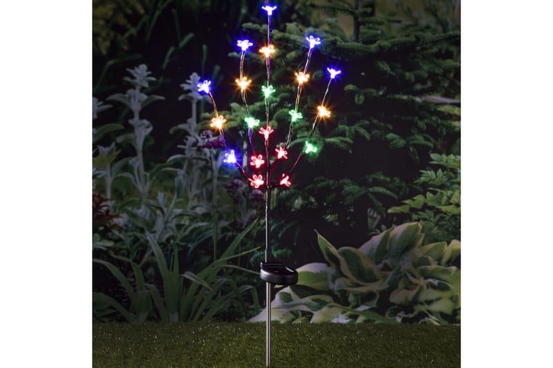 HI LED blomlampor 20 lampor - Flerfärgad - Utomhusbelysning - Markbelysning - LED-belysning utomhus - Entrébelysning