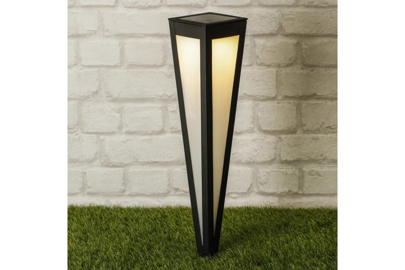 HI Soldriven LED-trädgårdslampa med markspett 58 cm svart - Svart - Utomhusbelysning - Markbelysning - Entrébelysning