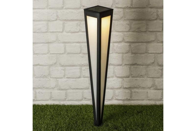 HI Soldriven LED-trädgårdslampa med markspett 75 cm svart - Svart - Markbelysning - LED-belysning utomhus - Entrébelysning - Utomhusbelysning