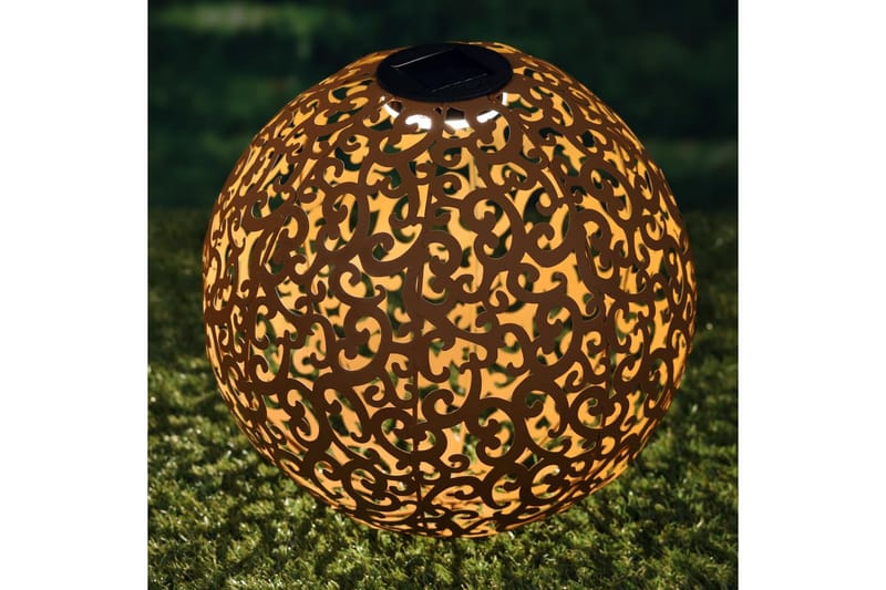 HI Soldriven trädgårdslampa med LED 28,5 cm metall brun - Brun - Utomhusbelysning - Markbelysning - Entrébelysning