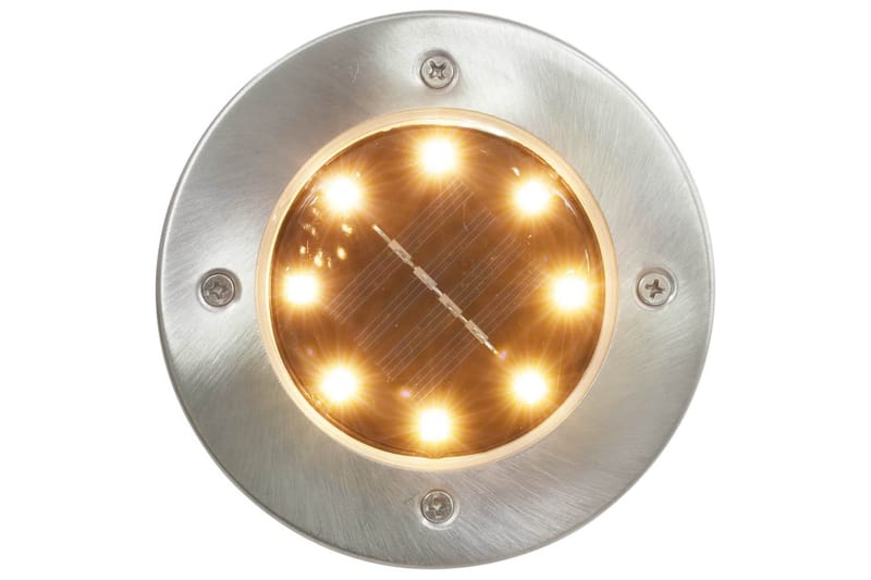 Marklampor soldrivna 8 st LED varmvit - Vit - Markbelysning - LED-belysning utomhus - Entrébelysning - Utomhusbelysning
