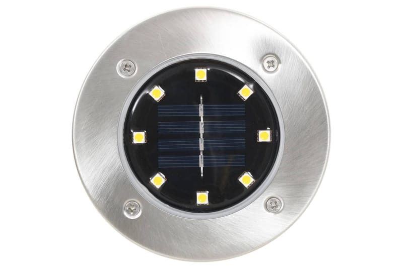 Marklampor soldrivna 8 st LED varmvit - Vit - Utomhusbelysning - Markbelysning - LED-belysning utomhus - Entrébelysning