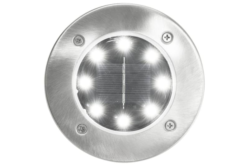 Marklampor soldrivna 8 st LED vit - Vit - Utomhusbelysning - Markbelysning - LED-belysning utomhus - Entrébelysning
