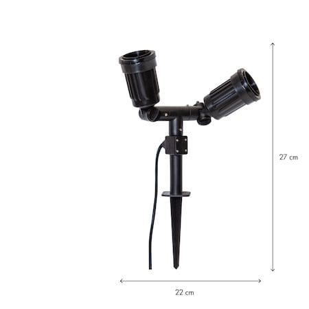 Utomhus Spotlight Fixture 22 cm - Svart - Belysning & el - Utomhusbelysning - Markbelysning - Markspotlights