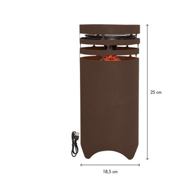 Marron Solcellslykta 40 cm - mörkbrun med bärnstensfärgat lamphölje - Belysning & el - Utomhusbelysning - Solcellslampa & solcellsbelysning