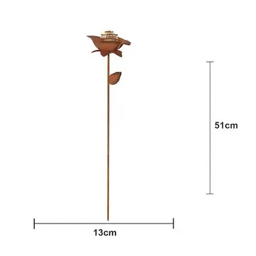 Oxida Flower 2 pack Solcellsdekoration 13 cm - rost - Belysning & el - Utomhusbelysning - Solcellslampa & solcellsbelysning
