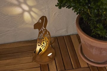 Oxidog Solcellsdekoration 25 cm - rost - Belysning & el - Utomhusbelysning - Solcellslampa & solcellsbelysning