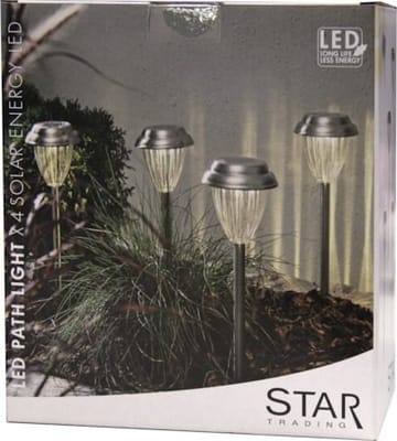 Palma 4 pack Solcellspollare 28 cm - silver - Belysning & el - Utomhusbelysning