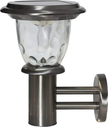 Pireus Solcellsvägglykta 19 cm - silver - Belysning & el - Utomhusbelysning - Solcellslampa & solcellsbelysning