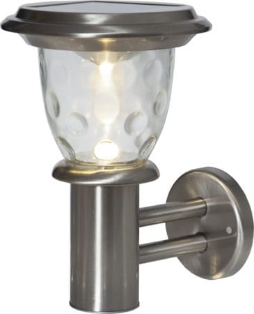 Pireus Solcellsvägglykta 19 cm - silver - Belysning & el - Utomhusbelysning - Solcellslampa & solcellsbelysning