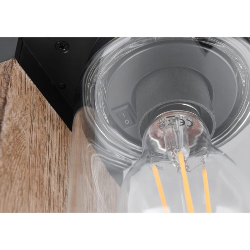 Pollare Ardila - 100 cm, Trä/mattsvart - Belysning & el - Utomhusbelysning