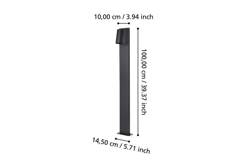 Pollare Eglo Stagnone - Svart/Grå - Belysning & el - Utomhusbelysning