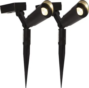 Powerspot 2 pack SolcellsSpotlight 5 cm - svart - Belysning & el - Utomhusbelysning - Solcellslampa & solcellsbelysning
