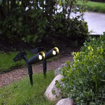 Powerspot 2 pack SolcellsSpotlight 5 cm - svart - Belysning & el - Utomhusbelysning - Solcellslampa & solcellsbelysning