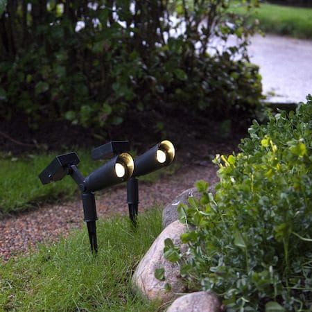 Powerspot 2 pack SolcellsSpotlight 5 cm - svart - Belysning & el - Utomhusbelysning - Solcellslampa & solcellsbelysning