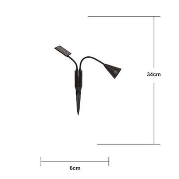 Powerspot Solcellsspotlight 6 cm - svart - Belysning & el - Utomhusbelysning - Solcellslampa & solcellsbelysning