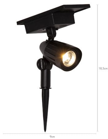 Powerspot Solcellsspotlight 9 cm - svart - Belysning & el - Utomhusbelysning - Solcellslampa & solcellsbelysning