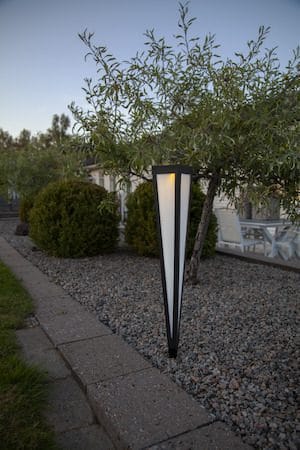 Pyramis Solcellspollare 61 cm - svart - Belysning & el - Utomhusbelysning
