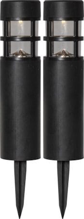 Rundi 2 pack Solcellspollare 28 cm - svart - Belysning & el - Utomhusbelysning