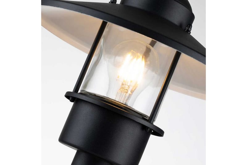 Sockellampa Elstead Lighting Klampenborg Svart - Svart - Belysning & el - Utomhusbelysning - Stolplykta