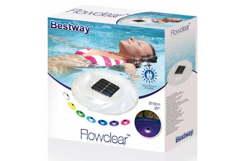 Bestway Flytande solcellslampa 58111 - Vit - Solcellslampa & solcellsbelysning - Utomhusbelysning