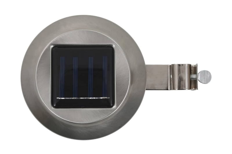Solcellslampor 12 st LED runda 12 cm vit - Silver - Belysning & el - Utomhusbelysning - Solcellslampa & solcellsbelysning