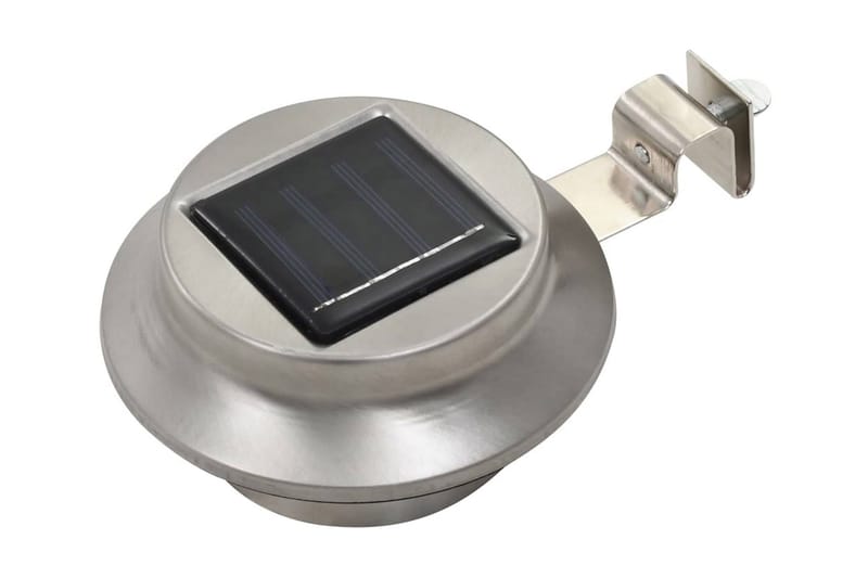 Solcellslampor 12 st LED runda 12 cm vit - Silver - Belysning & el - Utomhusbelysning - Solcellslampa & solcellsbelysning