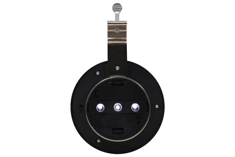 Solcellslampor 12 st LED runda 12 cm vit - Silver - Belysning & el - Utomhusbelysning - Solcellslampa & solcellsbelysning