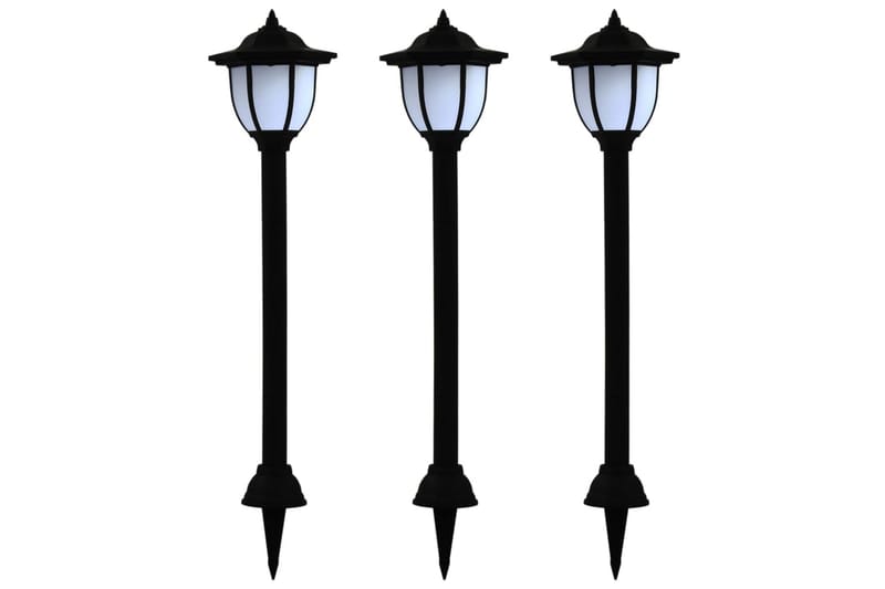 Sollampa LED set 3 st svart - Svart - Belysning & el - Utomhusbelysning - Solcellslampa & solcellsbelysning