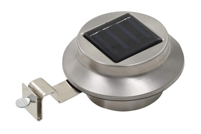 Sollampa LED set 6 st rund 12 cm vit - Silver - Belysning & el - Utomhusbelysning - Solcellslampa & solcellsbelysning