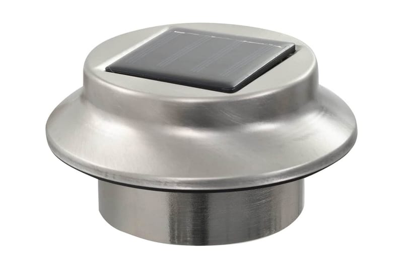 Sollampa LED set 6 st rund 12 cm vit - Silver - Belysning & el - Utomhusbelysning - Solcellslampa & solcellsbelysning