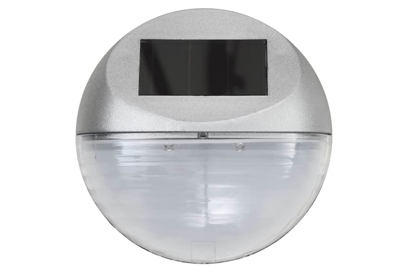 Sollampa vägg LED set 12 st rund silver - be Basic - Belysning & el - Utomhusbelysning - Solcellslampa & solcellsbelysning