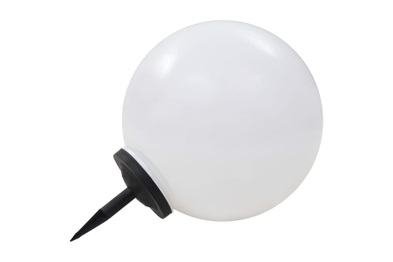 Solcellslampor med LED 2 st sfäriska 50 cm RGB - Vit - Belysning & el - Utomhusbelysning - Solcellslampa & solcellsbelysning
