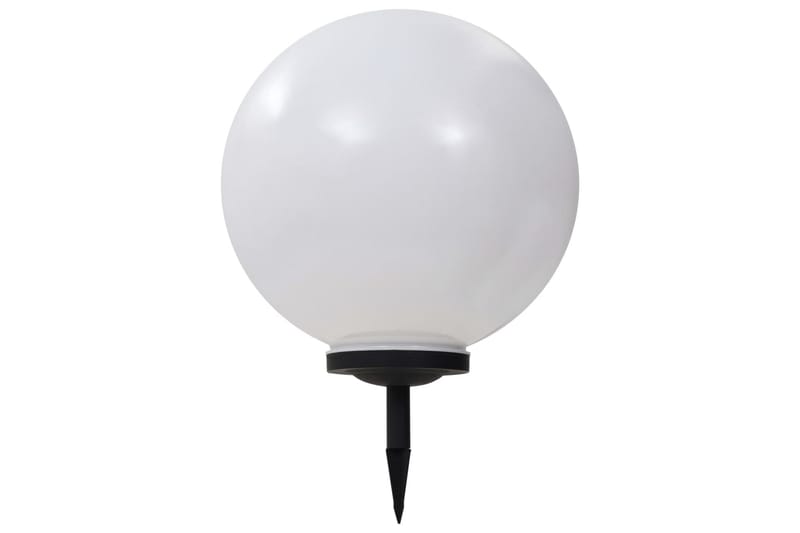 Solcellslampor med LED 2 st sfäriska 50 cm RGB - Vit - Belysning & el - Utomhusbelysning - Solcellslampa & solcellsbelysning