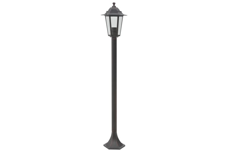 Lyktstolpar för trädgård 6 st E27 110 cm aluminium brons - be Basic - Belysning & el - Utomhusbelysning - Stolplykta