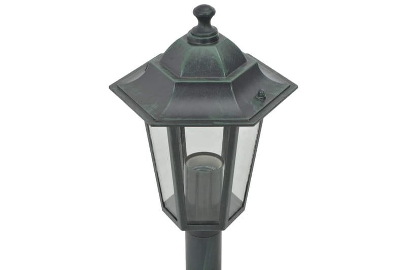 Lyktstolpar för trädgård 6 st E27 110 cm aluminium mörkgrön - be Basic - Belysning & el - Utomhusbelysning - Stolplykta