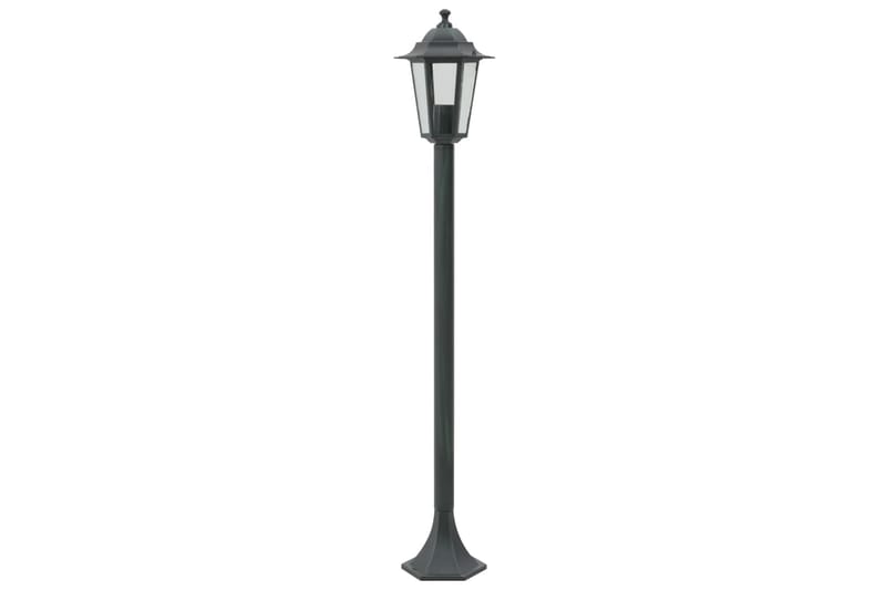 Lyktstolpar för trädgård 6 st E27 110 cm aluminium mörkgrön - be Basic - Belysning & el - Utomhusbelysning - Stolplykta