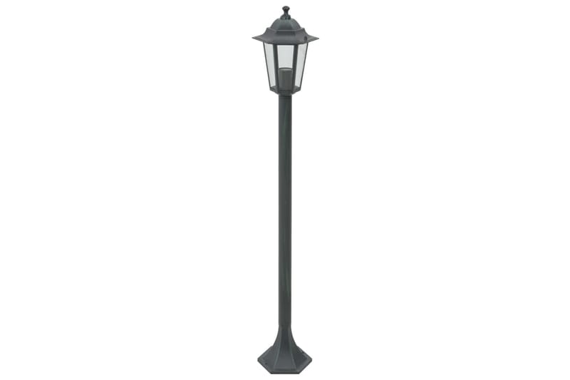 Lyktstolpar för trädgård 6 st E27 110 cm aluminium mörkgrön - be Basic - Belysning & el - Utomhusbelysning - Stolplykta