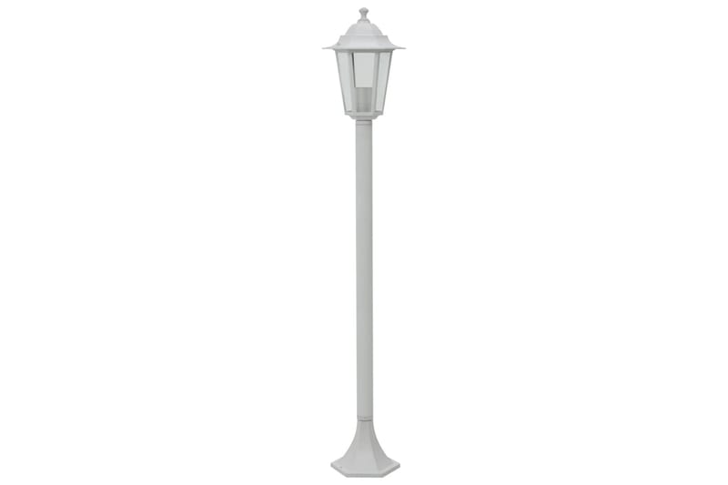 Lyktstolpar för trädgård 6 st E27 110 cm aluminium vit - be Basic - Belysning & el - Utomhusbelysning - Stolplykta