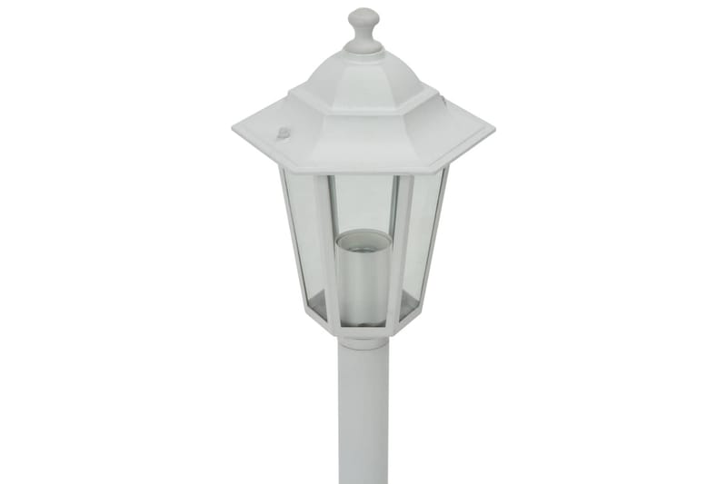 Lyktstolpar för trädgård 6 st E27 110 cm aluminium vit - be Basic - Belysning & el - Utomhusbelysning - Stolplykta