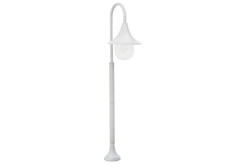 Lyktstolpe för trädgård E27 120 cm aluminium vit - be Basic - Stolplykta