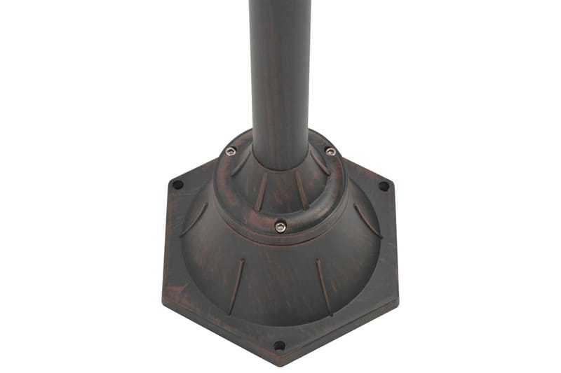 Lyktstolpe för trädgård E27 220 cm aluminium 2 lyktor brons - be Basic - Belysning & el - Utomhusbelysning - Stolplykta