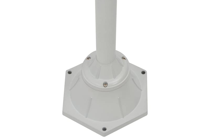 Lyktstolpe för trädgård E27 220 cm aluminium 2 lyktor vit - be Basic - Belysning & el - Utomhusbelysning - Stolplykta
