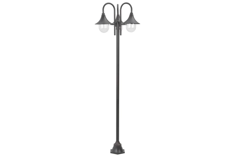 Lyktstolpe för trädgård E27 220 cm aluminium 3 lyktor brons - be Basic - Belysning & el - Utomhusbelysning - Stolplykta